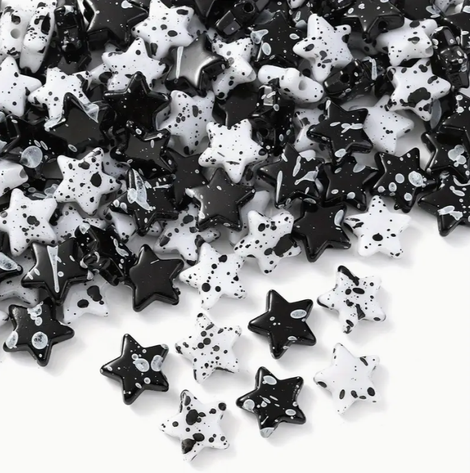 Etoile noir et blanche lot de 10