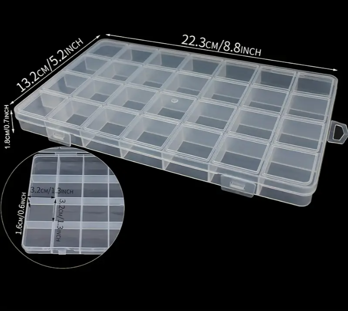 Boite transparente 28 compartiments