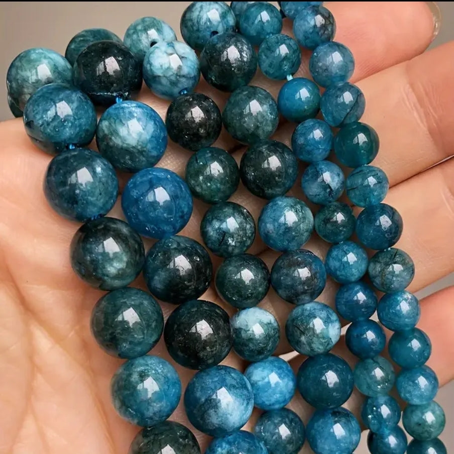 Pierre l'apatite bleu 8 mm