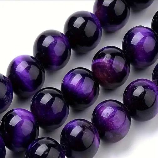 Bracelet oeil de tigre violet