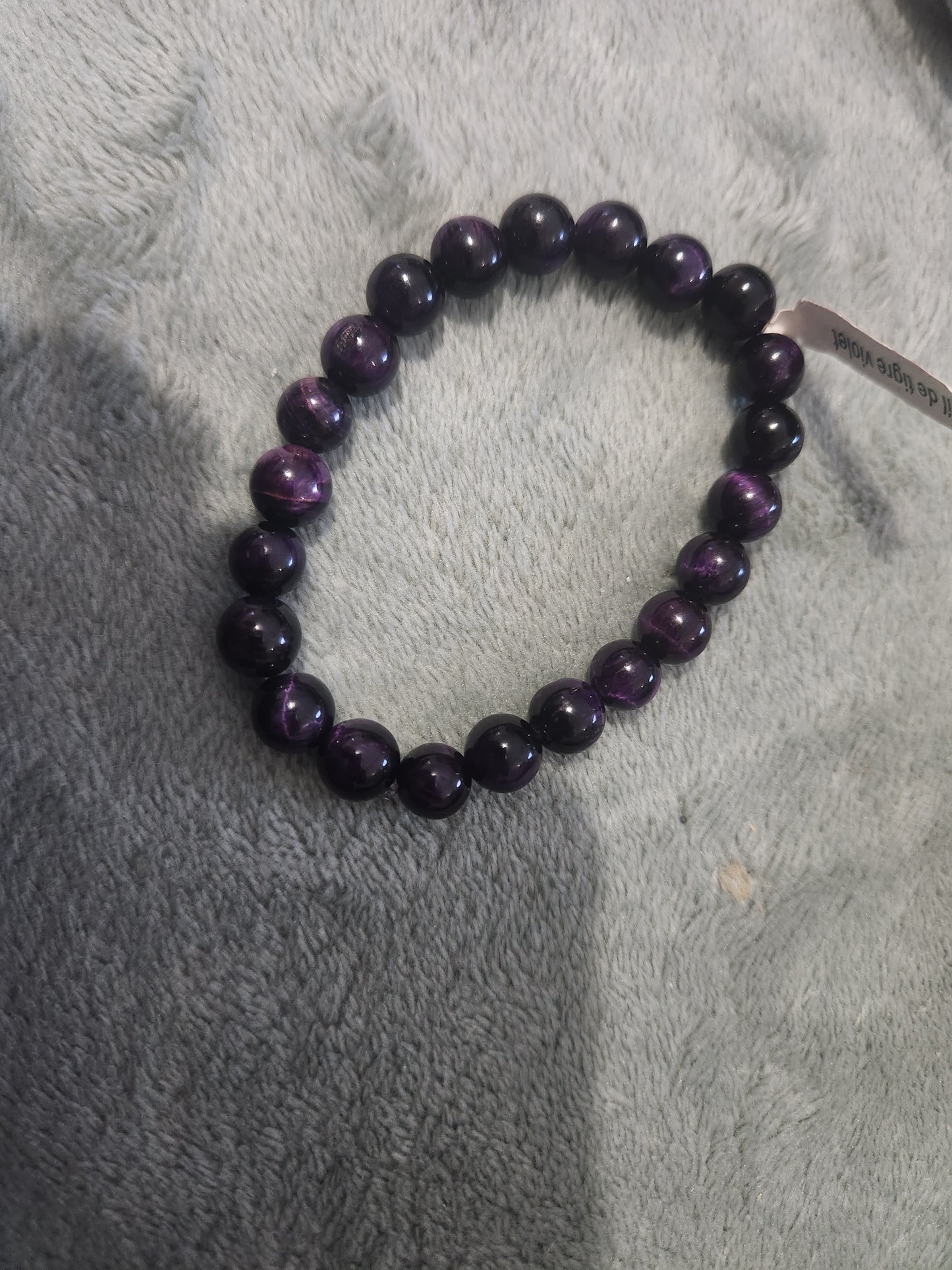 Bracelet oeil de tigre violet
