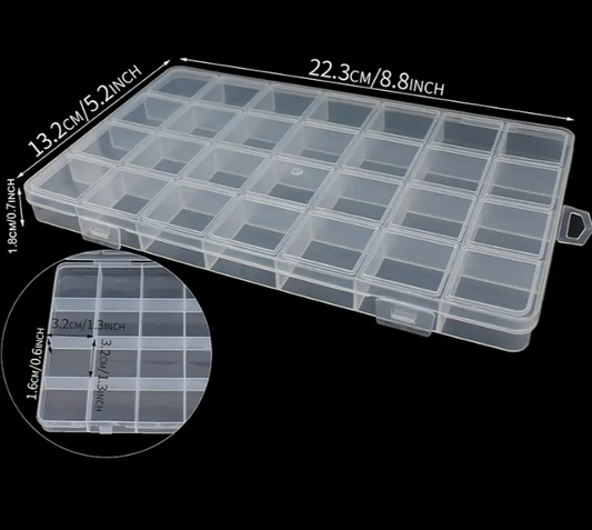 Boite transparente 28 compartiments