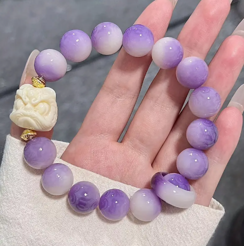 bracelet perle de bodhi violet