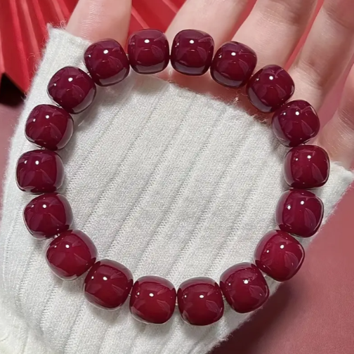 bracelet perle de bodhi rouge cerise