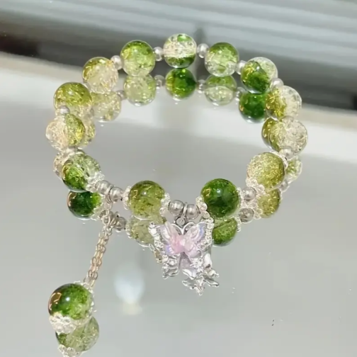 bracelet papillon vert
